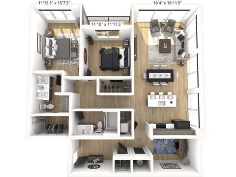 BB3 Floor Plan at Avant & Avant II, Carmel, IN